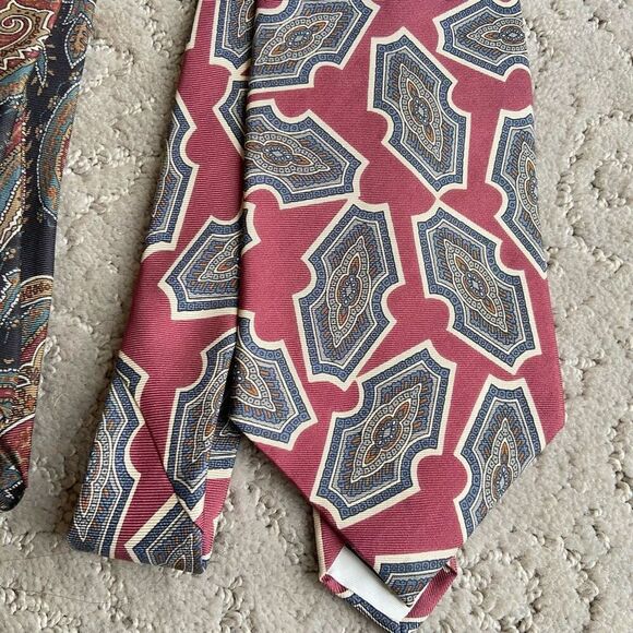 Christian Dior Monsieur (Set of Two) All Silk Ties - Fabric Woven in Italy Made - Picture 2 of 6